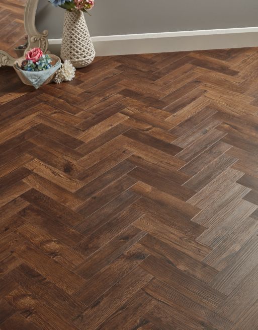 Classic Herringbone - Priory Oak LVT Flooring