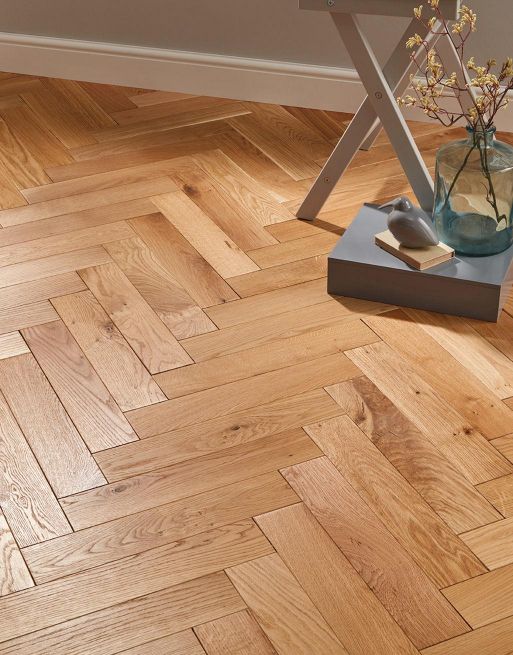 Park Avenue Herringbone Natural Oak Solid Wood Flooring